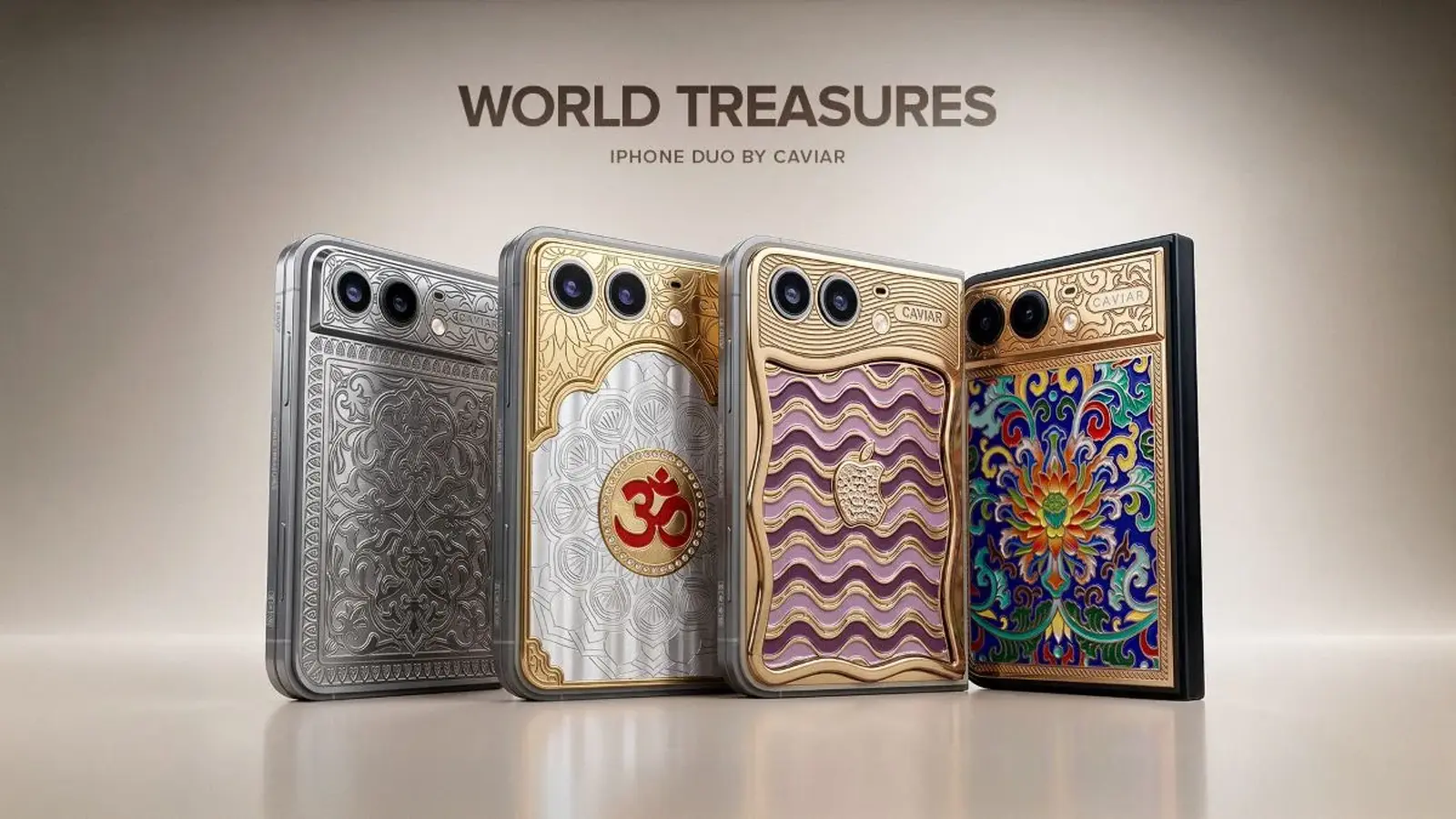 Caviar Wereldschatten: luxe op maat gemaakte iPhone Duo