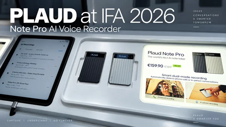Plaud op IFA 2026: AI-spraakrecorders worden assistenten